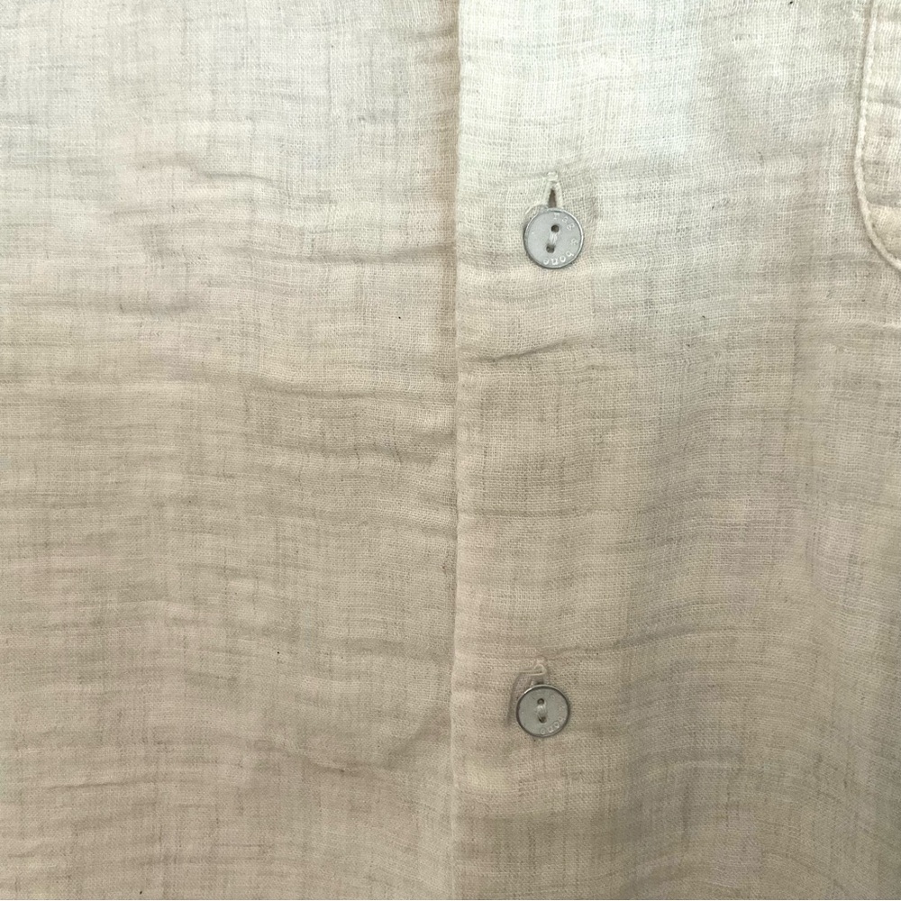 Men’s Rag & Bone Classic Fit Cotton Button Up Shirt Ivory XL - Picture 6 of 8